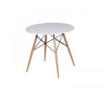 میز پایه چوبی سفید