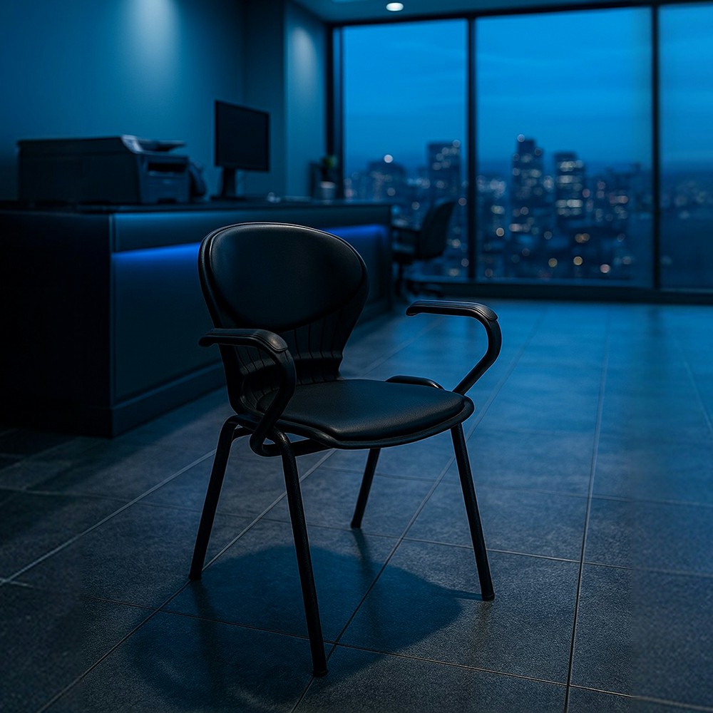 صندلی انتظار صدفی دسته دار ثابت - Image 5