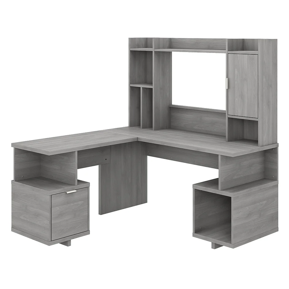Madison Avenue 60W L Shaped Desk with Hutch from kathy ireland® Home