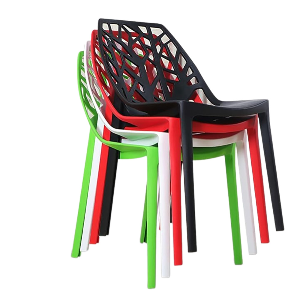 صندلی پلاستیکی مدل شاخ و برگی با تنوع رنگ