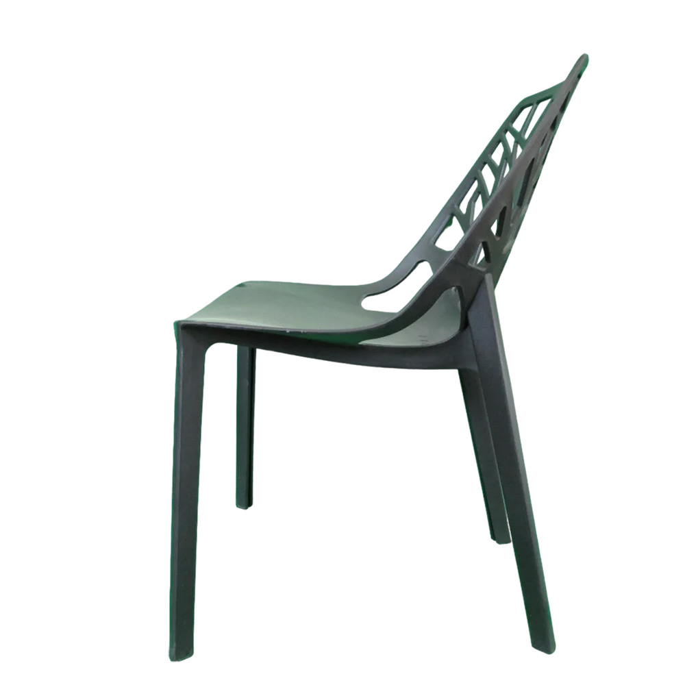 صندلی پلاستیکی مدل شاخ و برگی طوسی