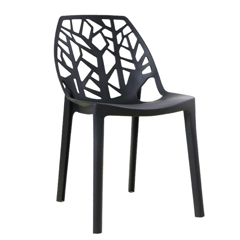 صندلی پلاستیکی مدل شاخ و برگی مشکی