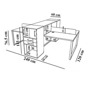 میز کار گروهی مدرن مدل GFK111