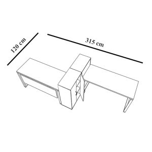 میز کار گروهی دو نفره مدل GFK112