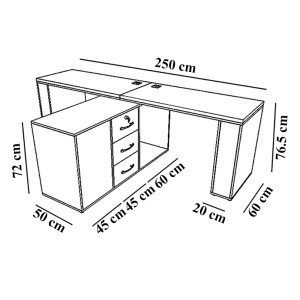 میز کار دو نفره مدل GFK110