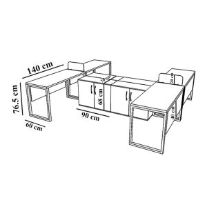 میز کار گروهی اداری مدل GFK113
