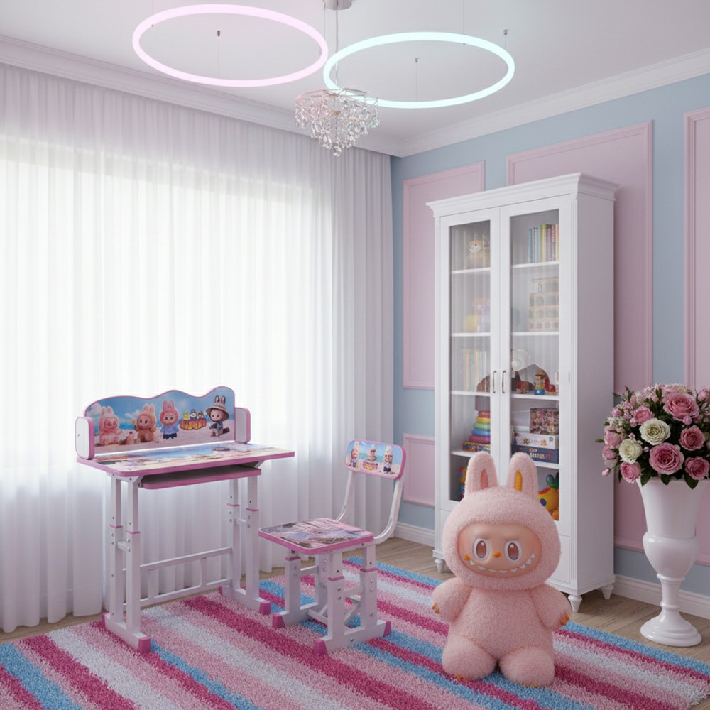 میز و صندلی تحریر کودک طرح لبوبو - Image 2