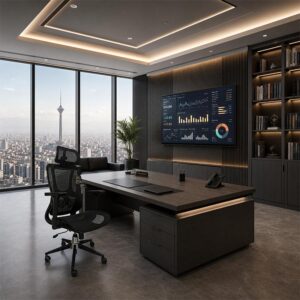 صندلی مدیریتی فول مش گلد 115